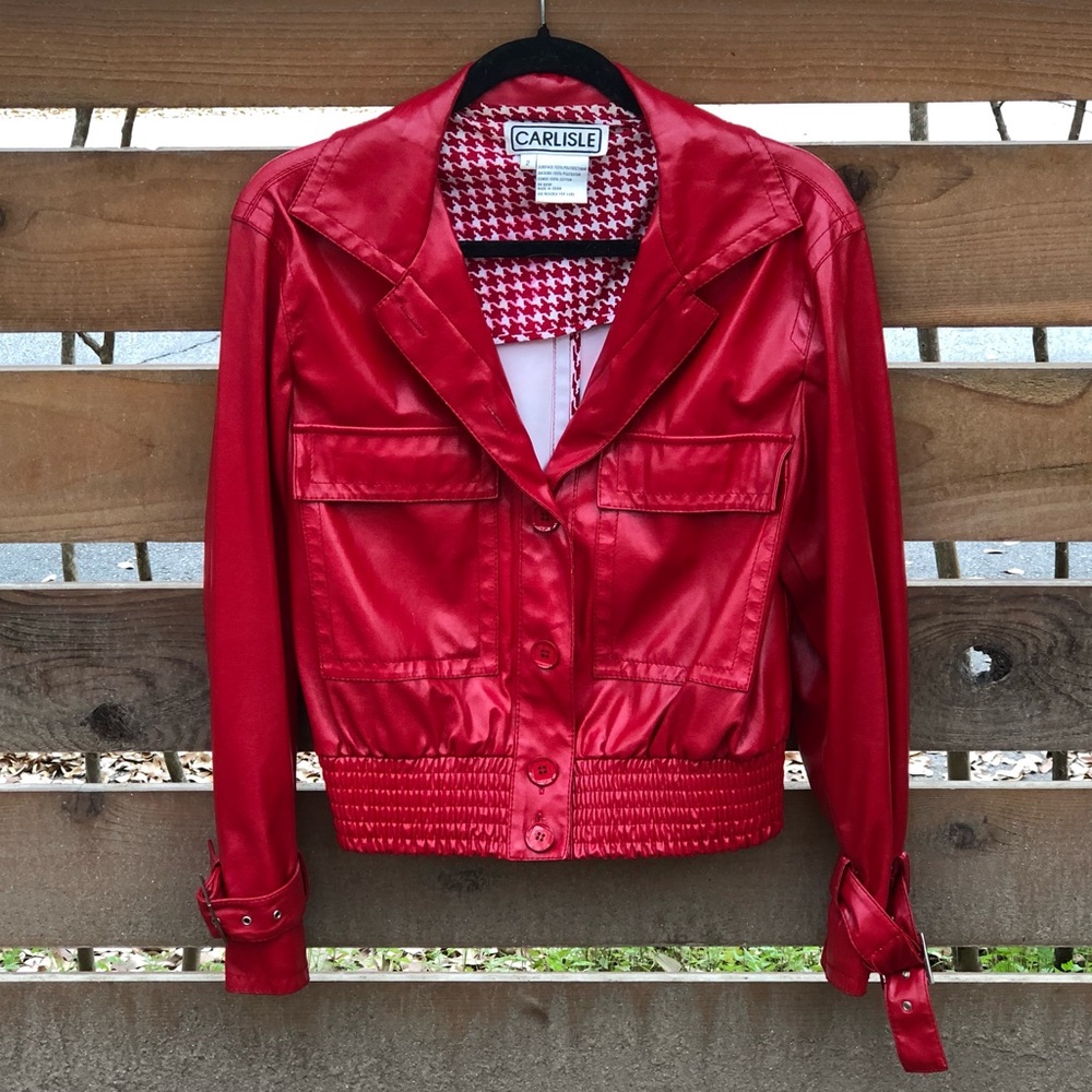 Vintage Red Faux Leather Jacket by Carlisle